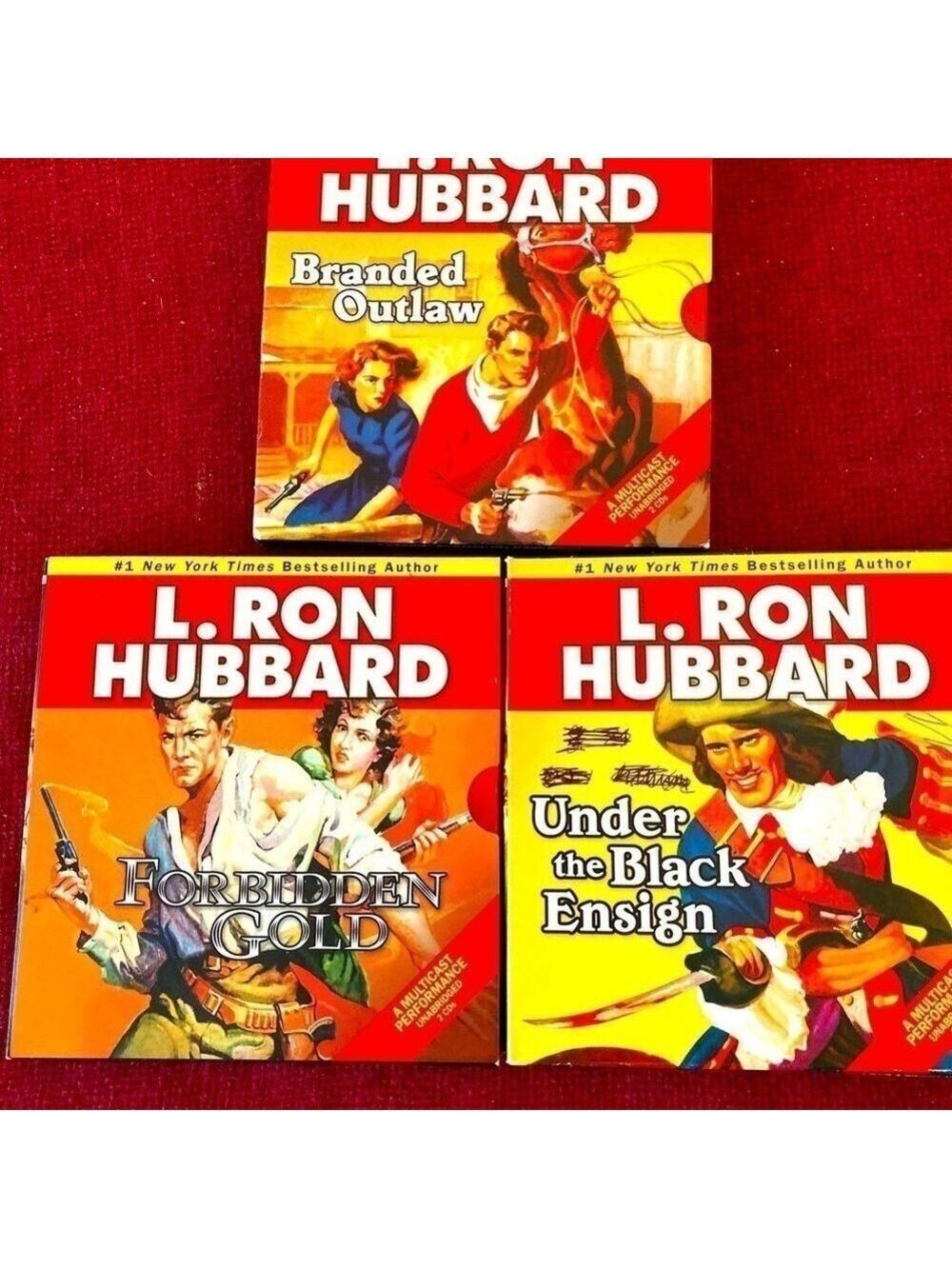 Bundle of 3 L. Ron Hubbard books on tape 2CDs each